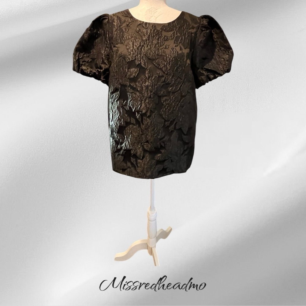 Elegant Black Textured Women's Top